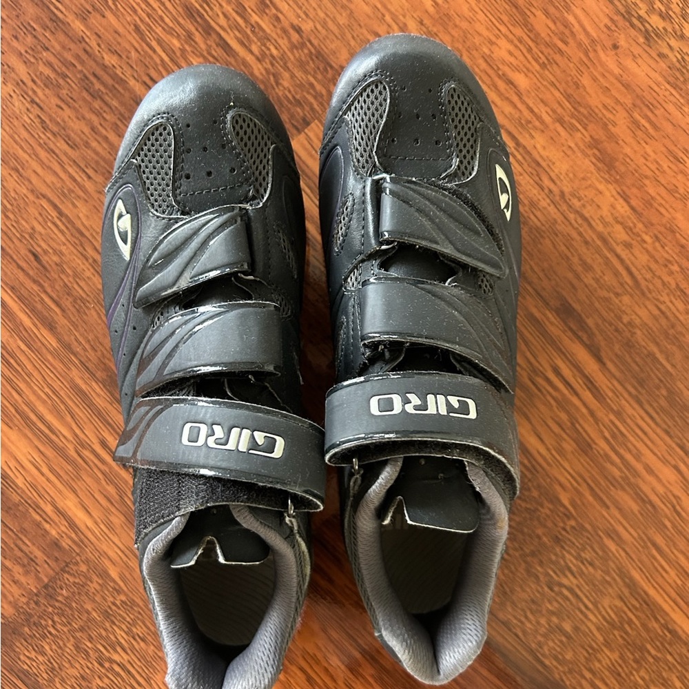 Giro Black Cycling Shoes with Velcro Straps